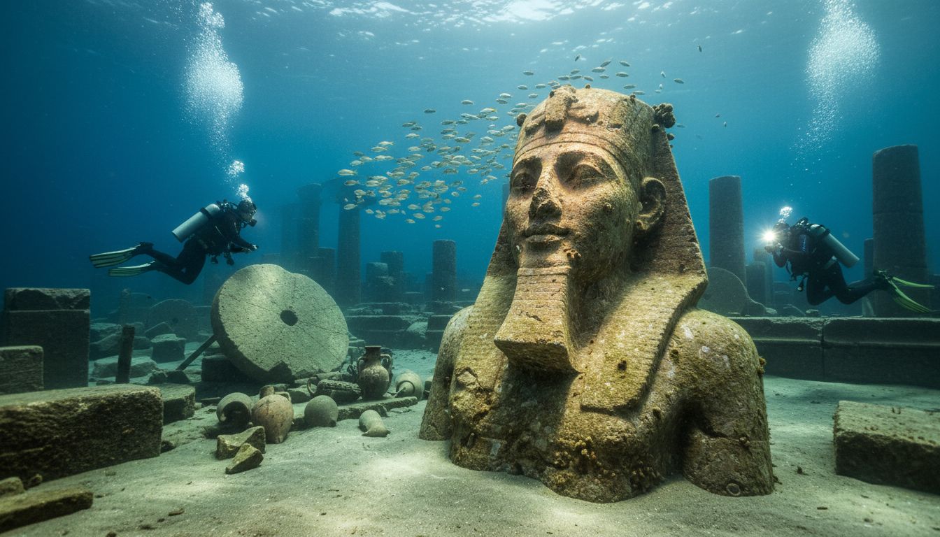 Jejak Tenggelam: Menelusuri Reruntuhan Kota Heracleion di Dasar Laut Mediterania